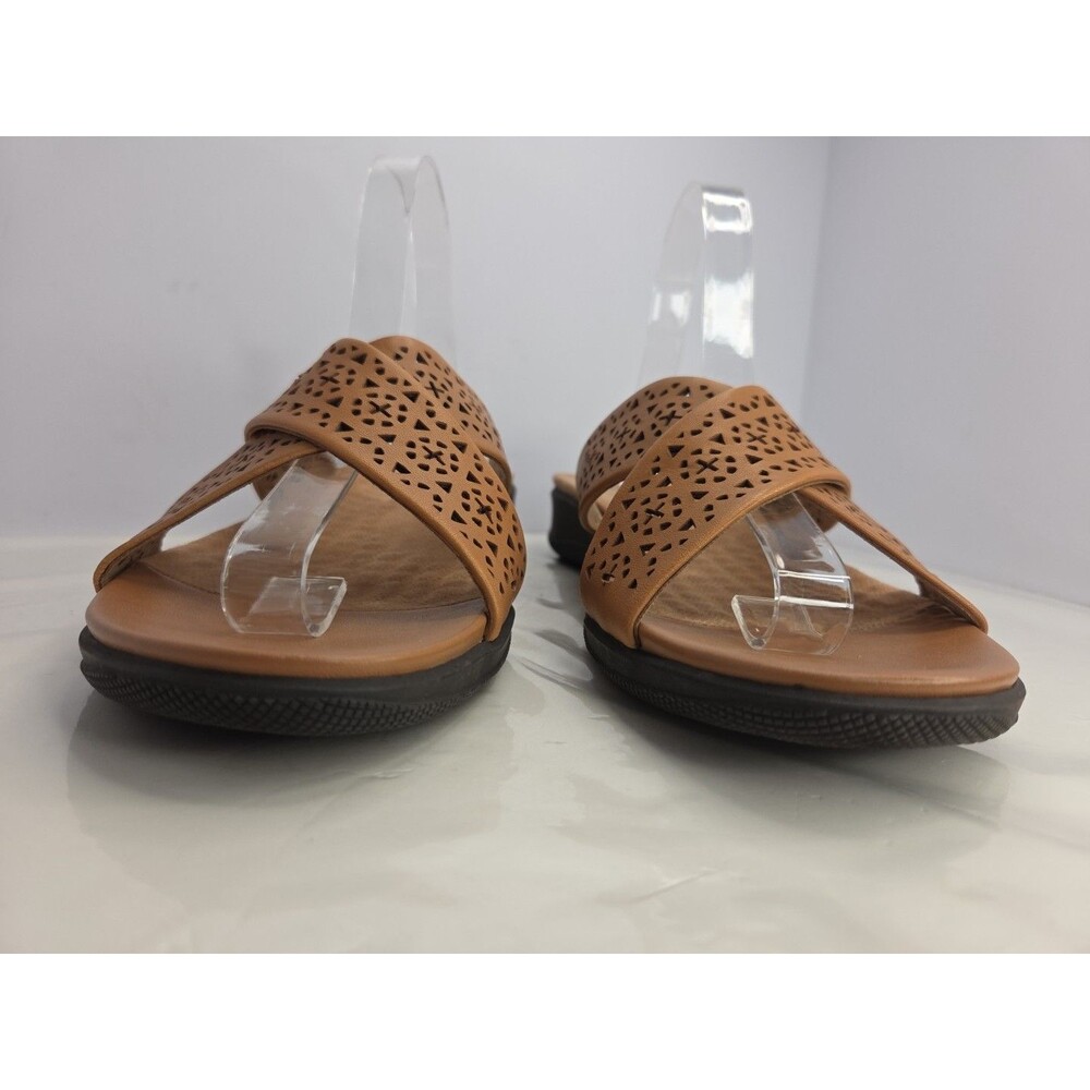 Softwalk Tillman S1502-267 Womens Brown Leather Comfort Slides Sandals Sz 12 EUC - Picture 3 of 13
